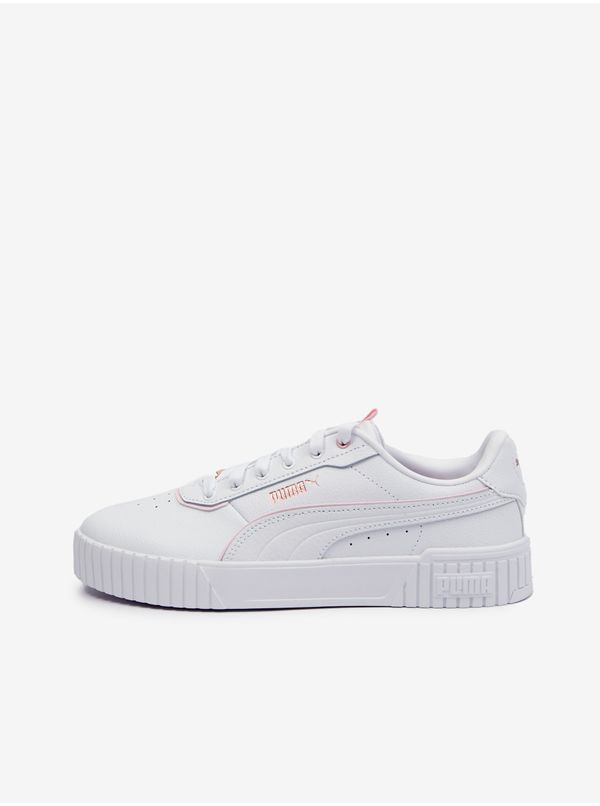 Puma White Women's Leather Sneakers Puma Carina 2.0 Lux - Women