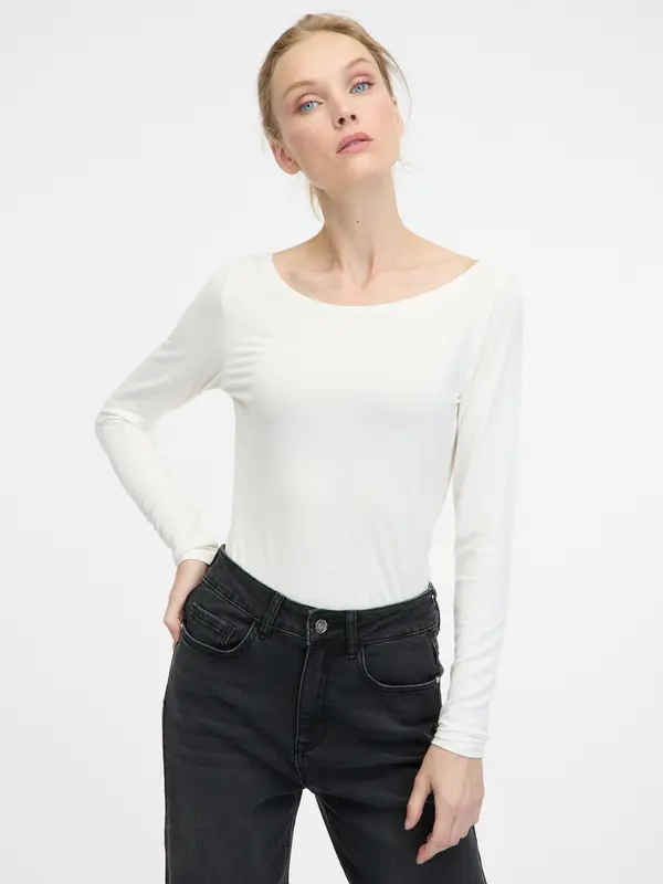 Orsay White Women's Long Sleeve T-Shirt ORSAY - Women's