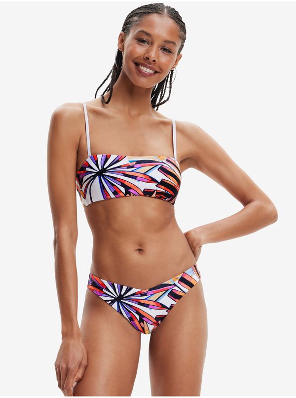 DESIGUAL White Women's Patterned Swimwear Bottoms Desigual Playa I - Women