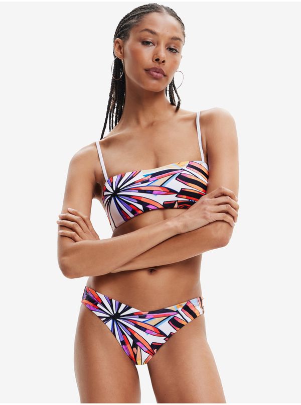 DESIGUAL White Womens Patterned Swimwear Upper Wall Desigual Playa - Women