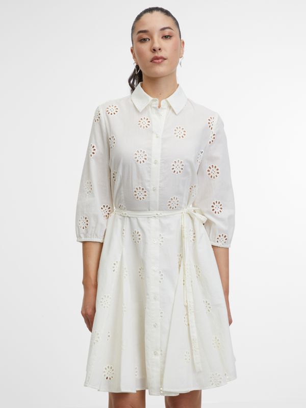 Orsay White women's shirt dress ORSAY