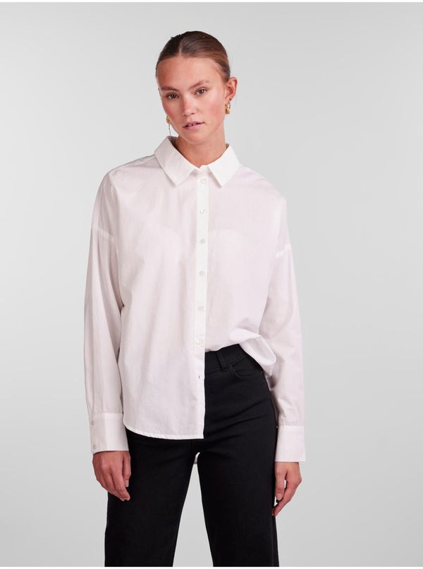 Pieces White Women's Shirt Pieces Tanne - Women