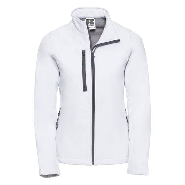 RUSSELL White Women's Soft Shell Russell Jacket