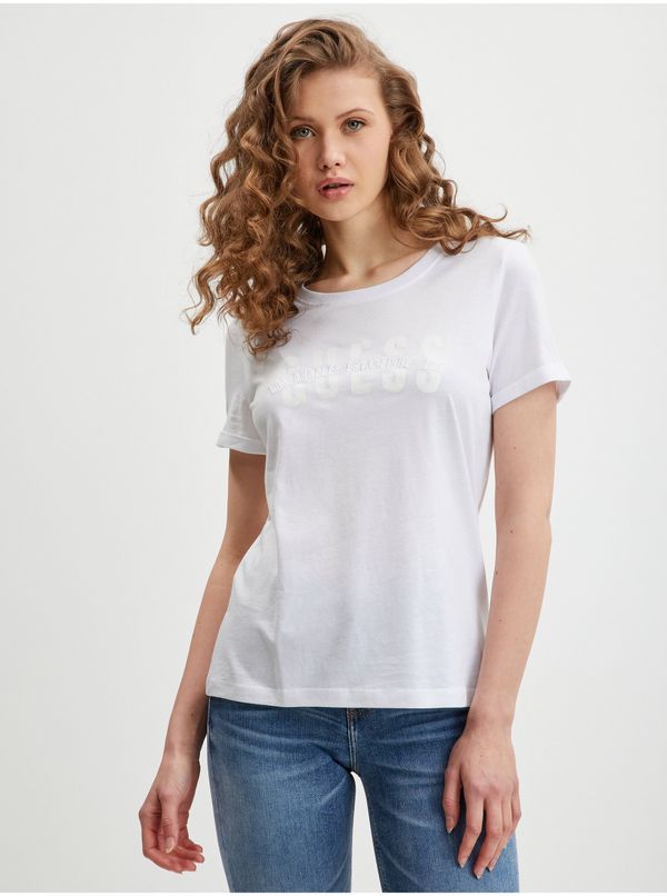 Guess White Women's T-Shirt Guess Agata - Women