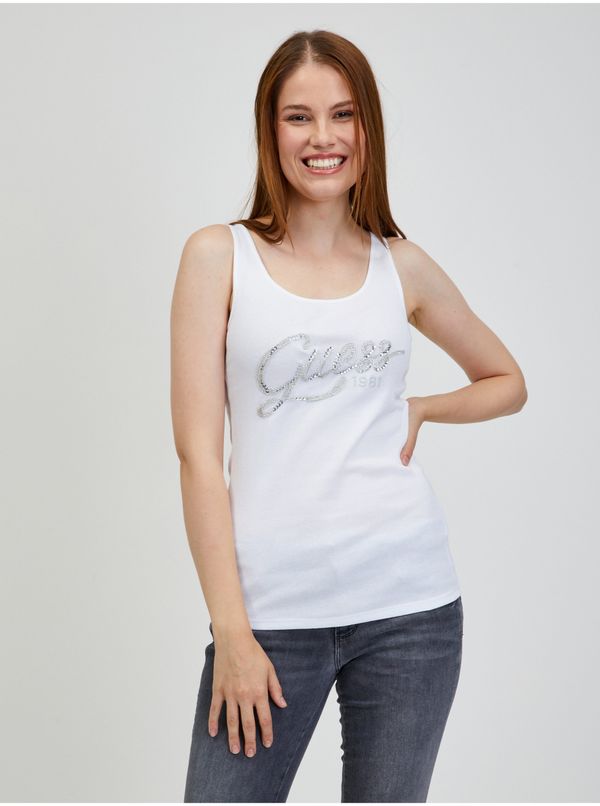 Guess White Women's Tank Top Guess Hegle - Women