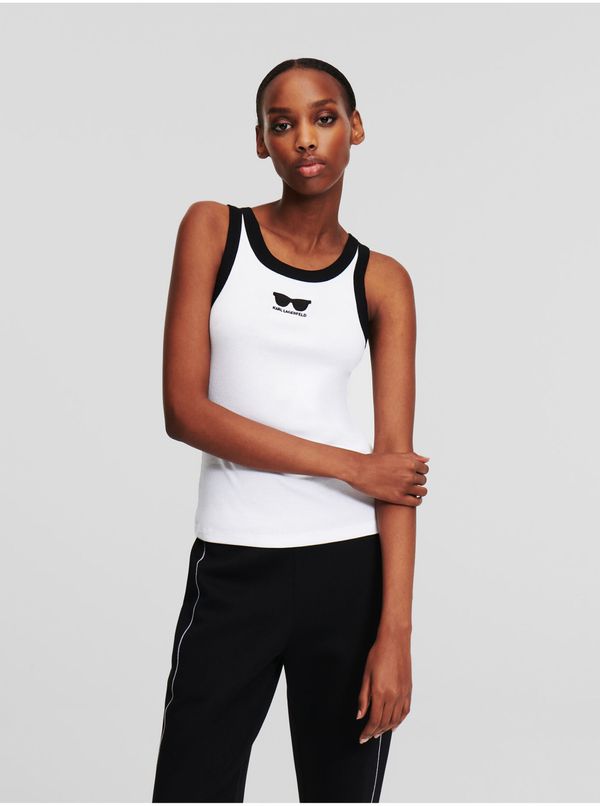 Karl Lagerfeld White women's tank top KARL LAGERFELD Fashion - Women's