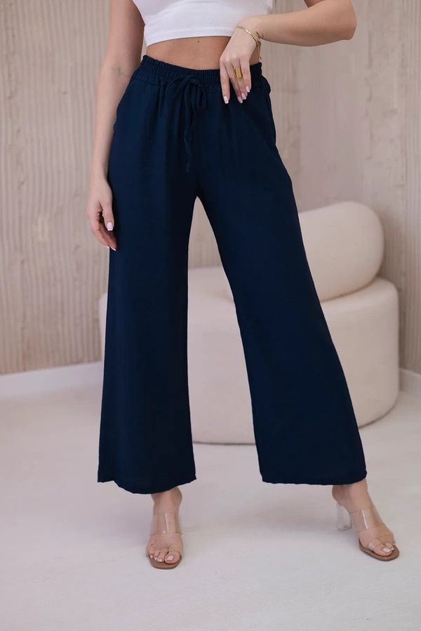 Kesi Wide viscose trousers Navy blue