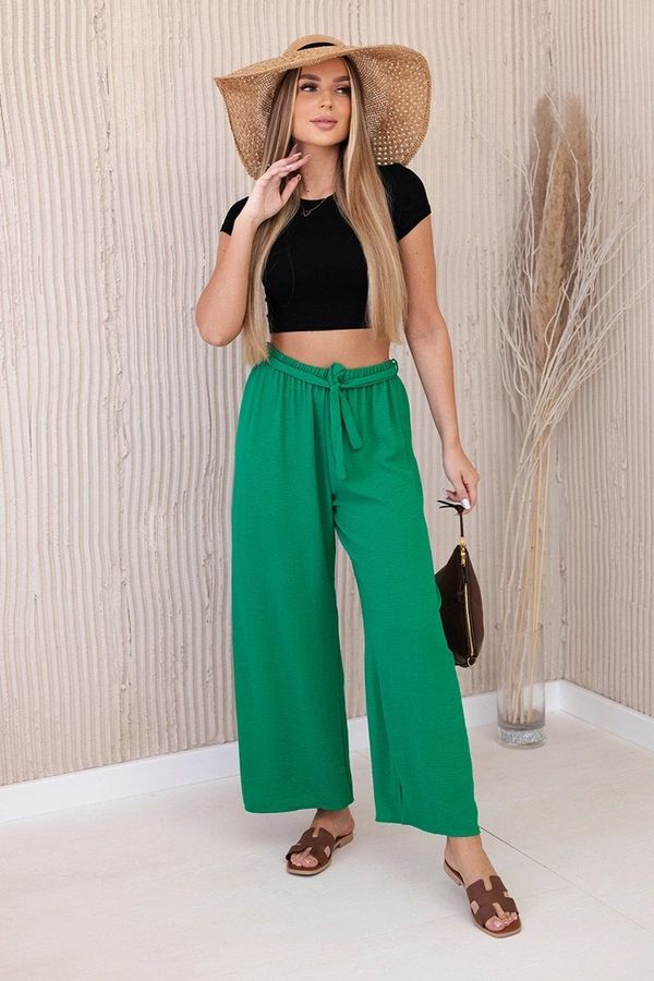Kesi Wide-waisted trousers in green colour