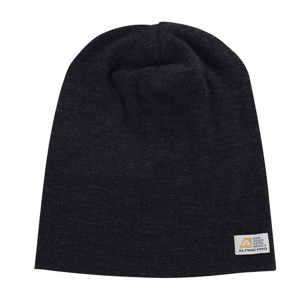 ALPINE PRO Winter hat made of merino wool ALPINE PRO BEDADE black