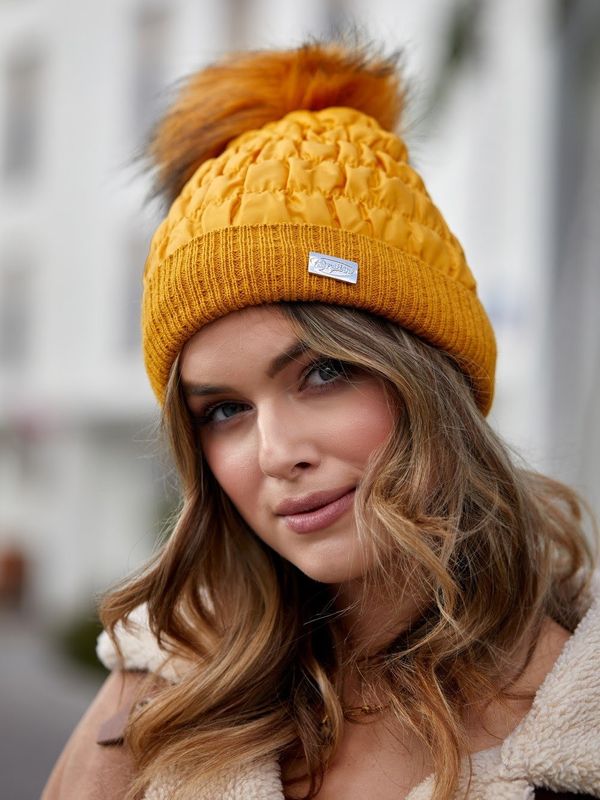 FASARDI Winter nylon beanie with honey pompom