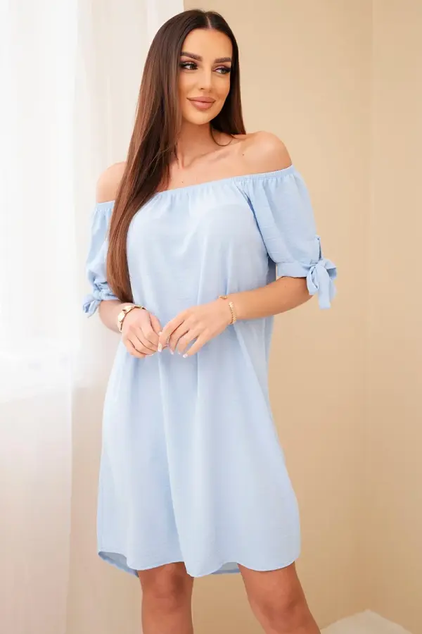 Kesi Włoski Włoski Dress tied on the sleeves blue