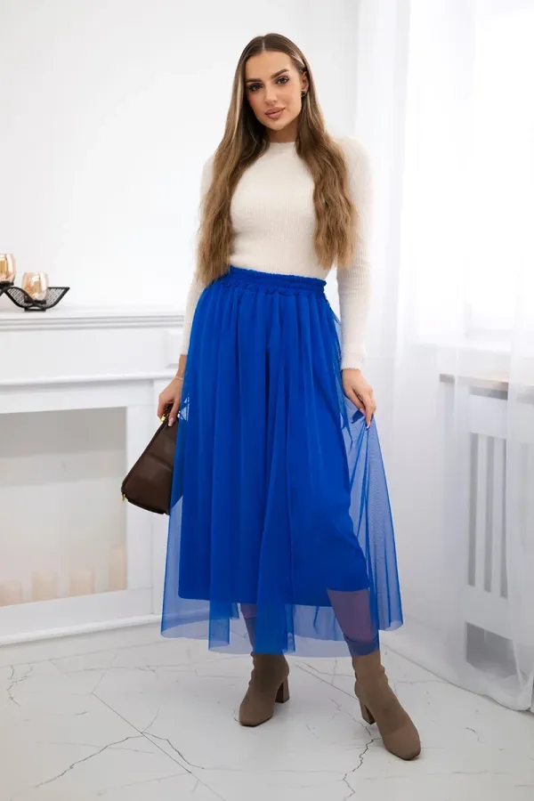 Kesi Włoski Włoski Tulle skirt cornflower blue