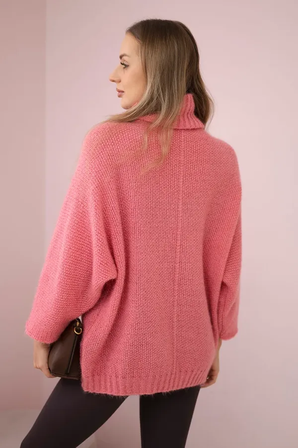 Włoski Włoski V-neck sweater ginger Ingwer dark pink