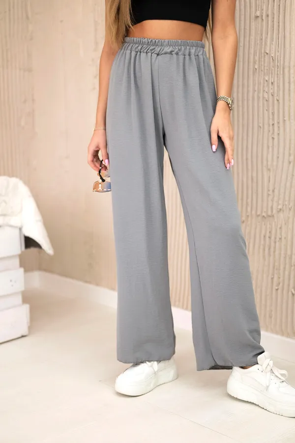 Kesi Włoski Włoski Wide-leg trousers grey