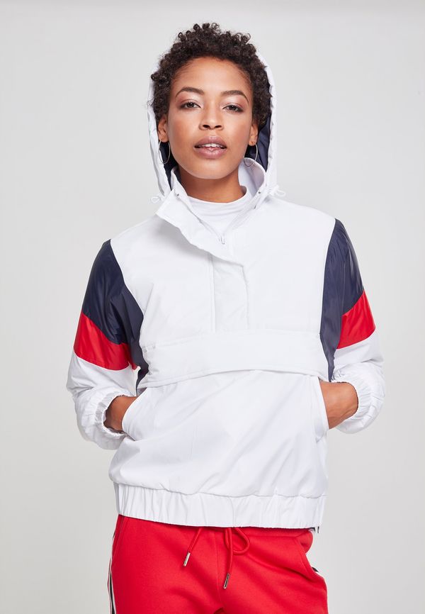 UC Ladies Women's 3-Tone Padded Tug Jacket White/Navy/Fiery Red