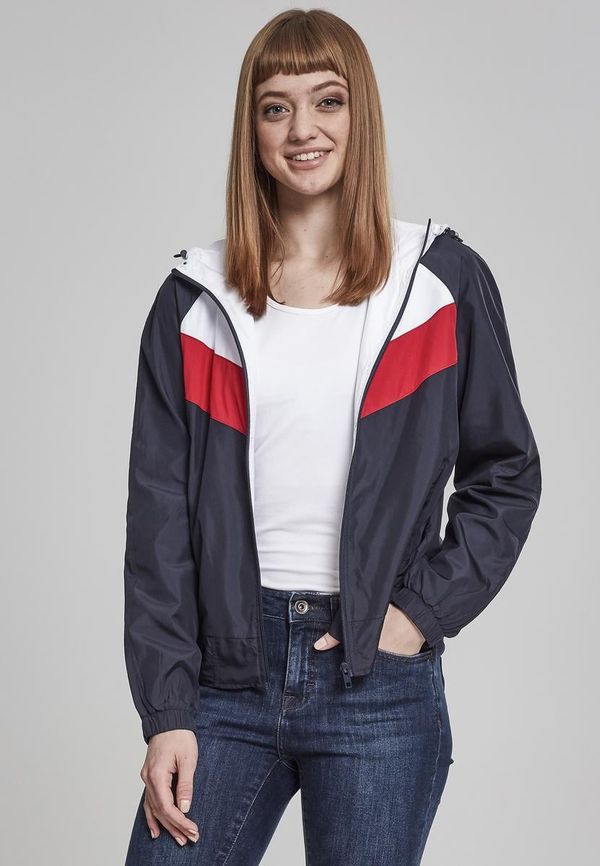 UC Ladies Women's 3-Tone Windbreaker Navy/White/Fiery Red