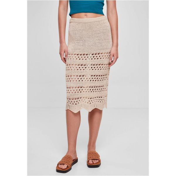 Urban Classics Women's 3/4 crochet knitted skirt made of soft grass