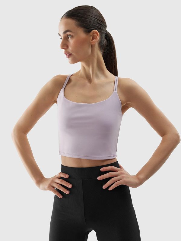 4F Women's 4F Recycled Fabric Yoga Crop Top - Purple