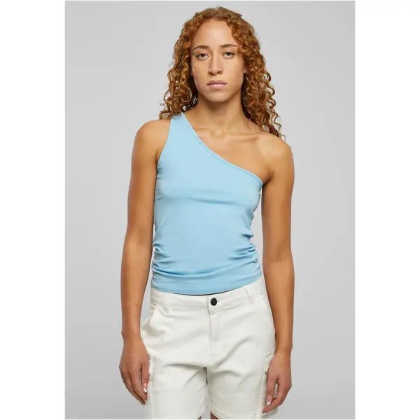 Urban Classics Women's asymmetrical top balticblue