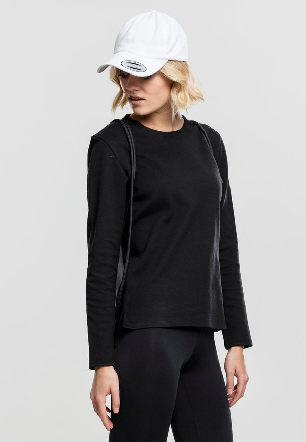 Urban Classics Women's Athletic Interlock Crewneck Black