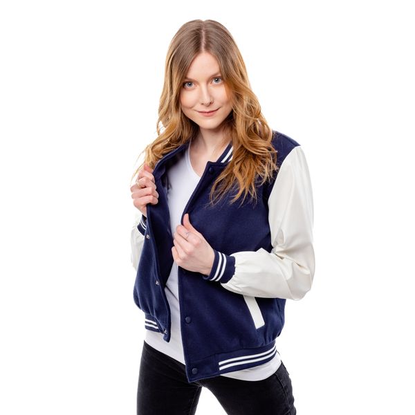 Glano Women's Baseball Jacket GLANO - Dark Blue