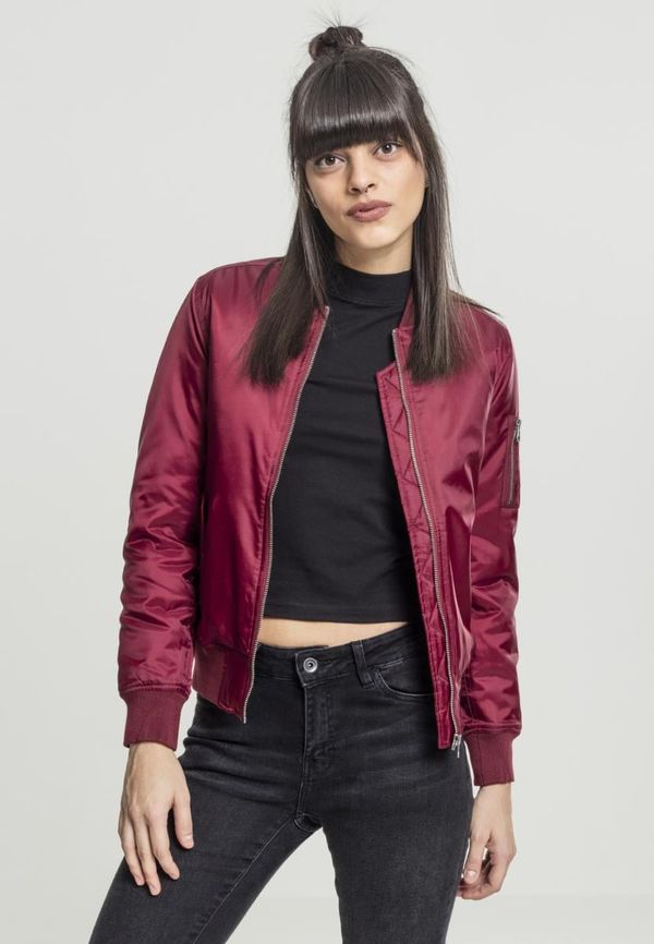 Urban Classics Women's Basic Bomber Jacket burgundy