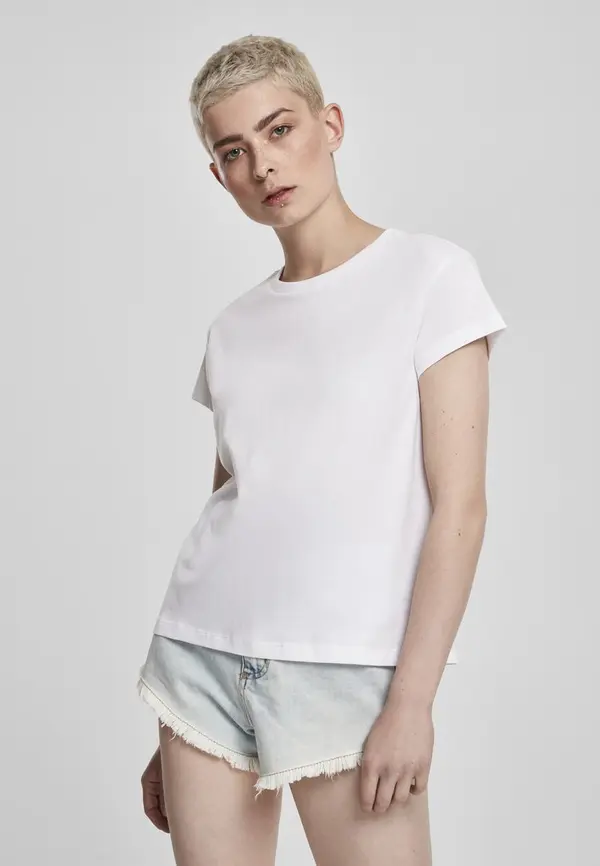 Urban Classics Women's Basic Box T-shirt in white