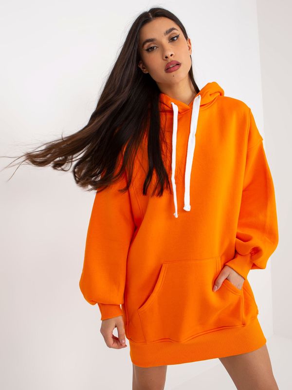 Fashionhunters Women's Basic Hoodie - Orange