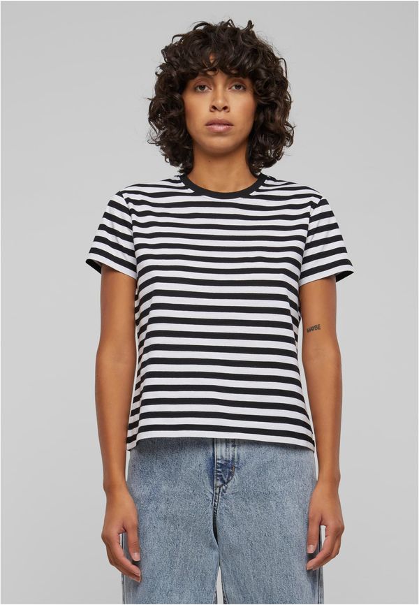 Urban Classics Women's basic striped T-shirt white/black