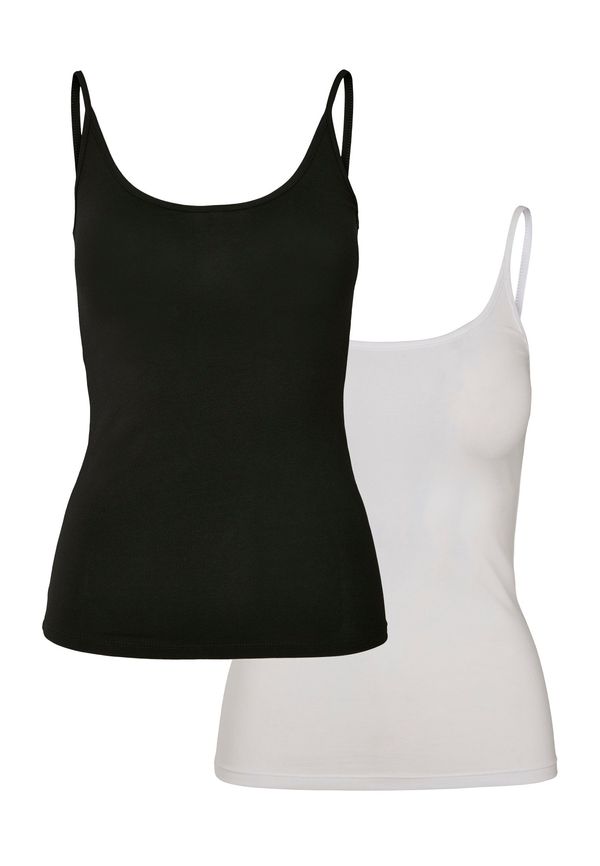 Urban Classics Women's Basic Top 2-Pack Black + White