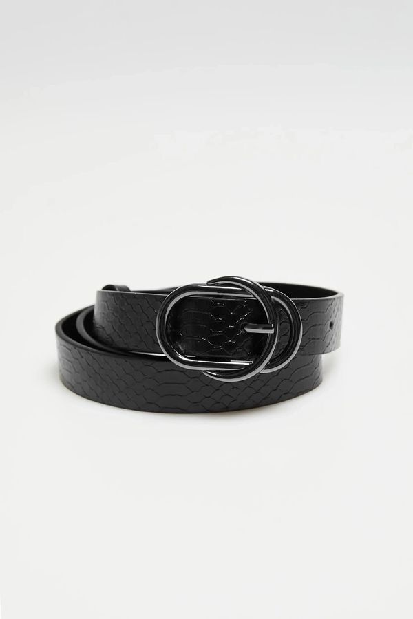 Moodo Women's belt with animal pattern MOODO - black