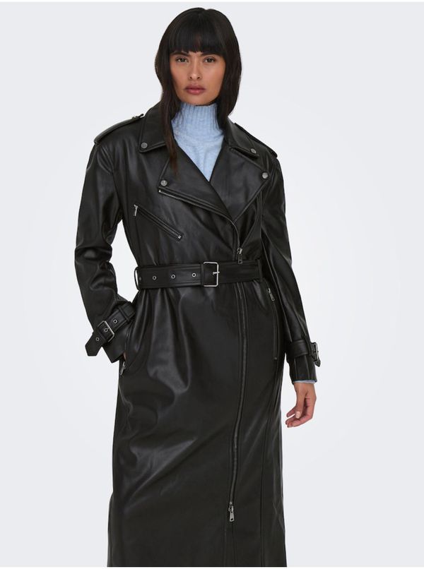Only Women's black faux leather coat ONLY Freja - Women