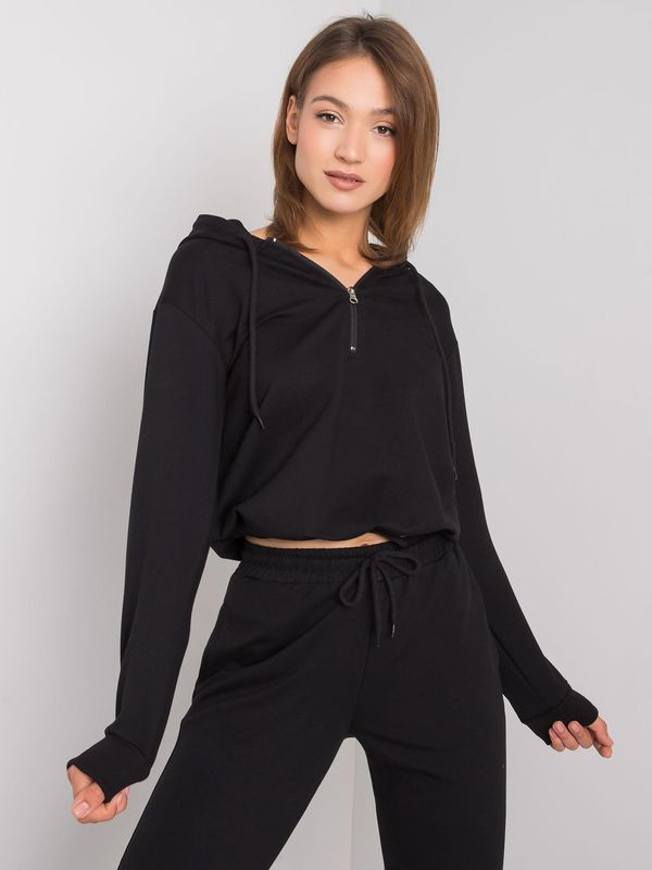 Fashionhunters Women's black sweatshirt SUBLEVEL