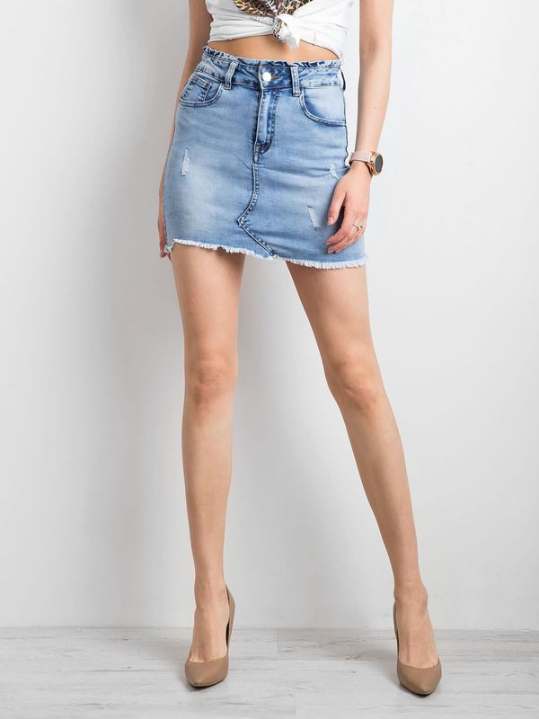 Fashionhunters Women's blue denim miniskirt