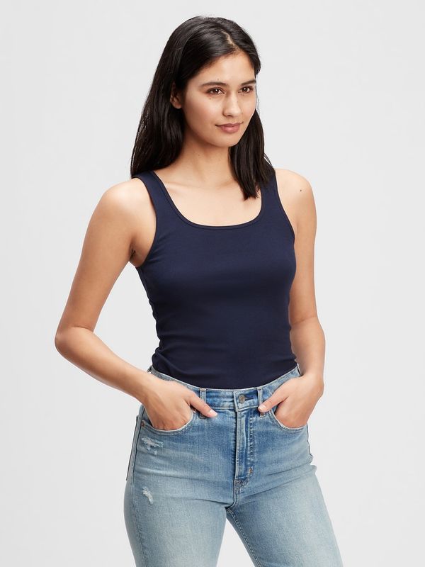 GAP Women's blue tank top ribbed tank top GAP