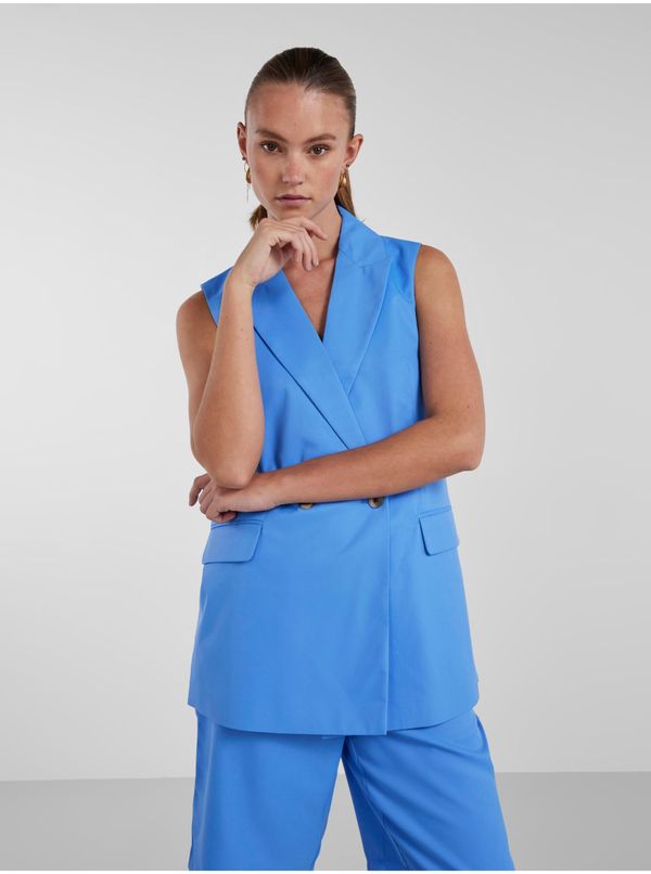 Pieces Women's Blue Vest Pieces Tally - Women