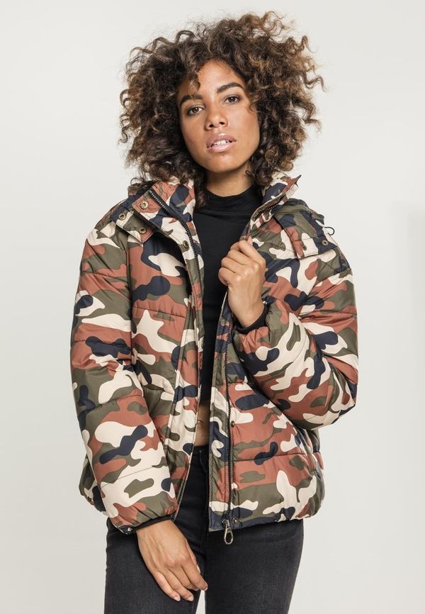 Urban Classics Women's Boyfriend Camo Puffer Jacket rustycamo