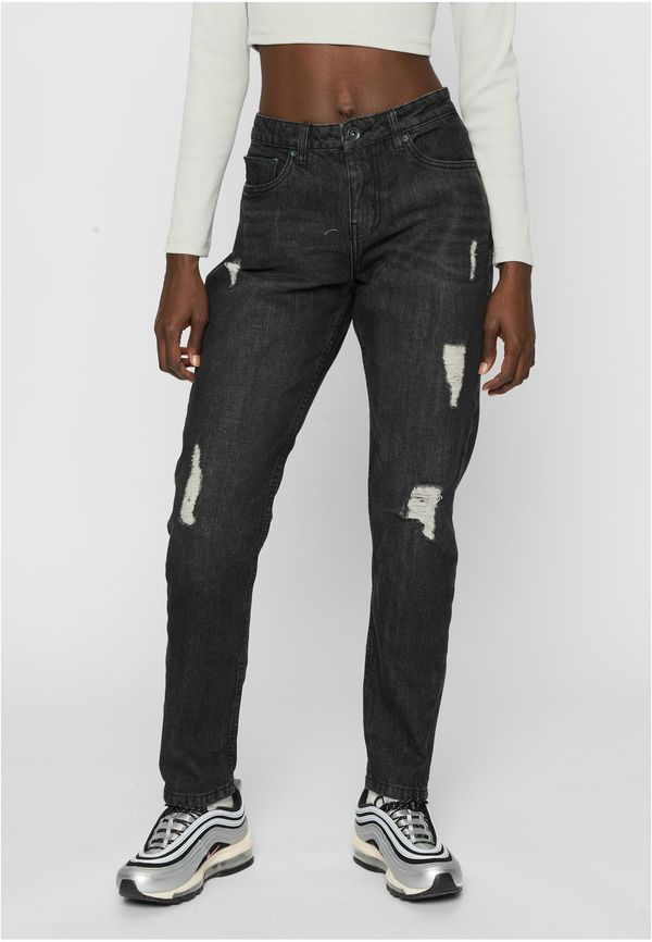 Urban Classics Women's Boyfriend Denim Pants - Black