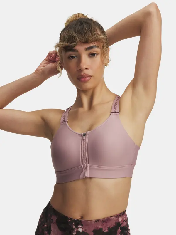 Under Armour Women's bra Under Armour UA Infinity High Zip 2.0 Bra-PNK - Women's
