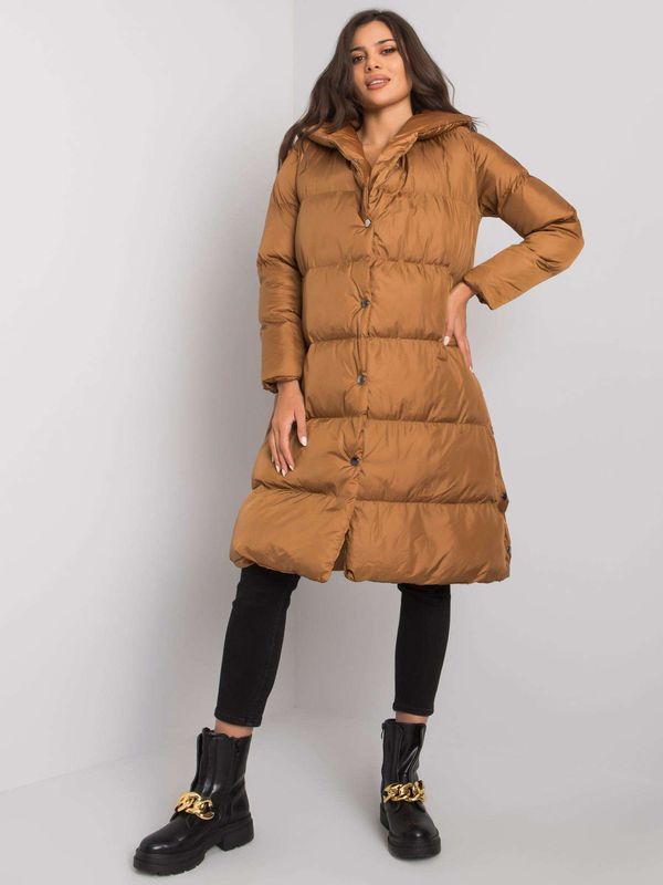 Fashionhunters Women's brown hooded jacket