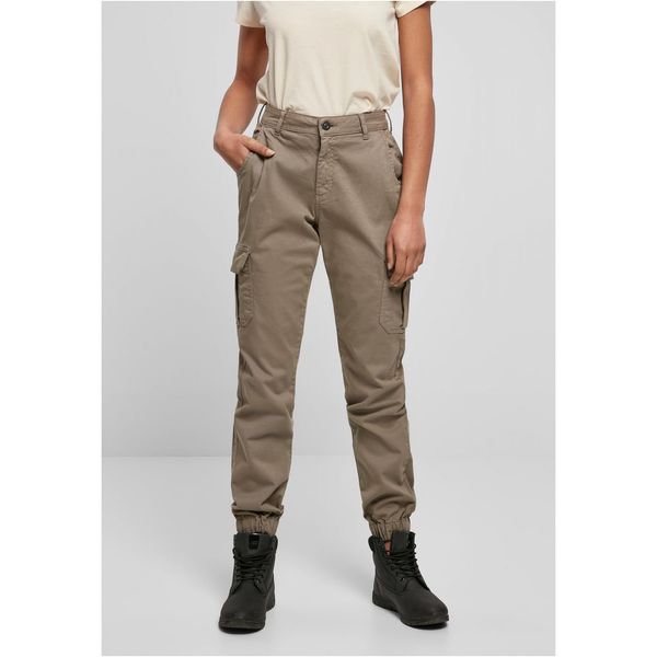 Urban Classics Women's Cargo High-Waisted Softtaupe Trousers