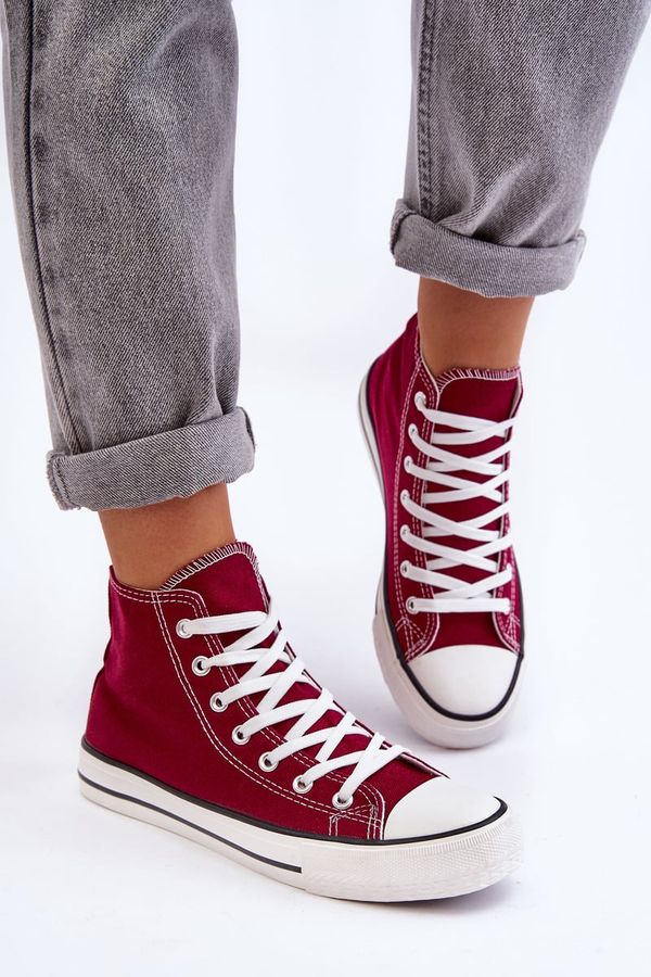 Kesi Women's Classic High Sneakers Claret Remos