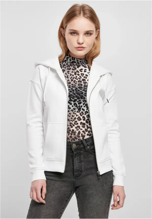 Urban Classics Women's classic zip-up hoodie in black