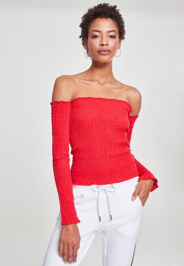 UC Ladies Women's Cold Shoulder Smoke L/S Fiery Red