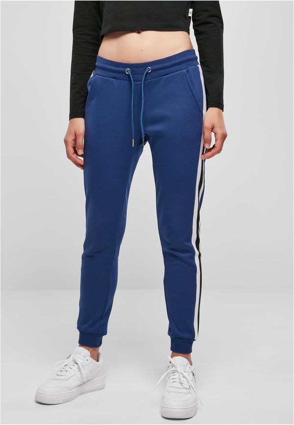 Urban Classics Women's College Contrast Sweatpants Spaceblue/White/Black