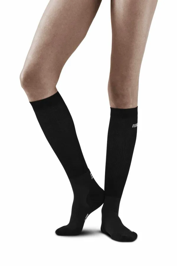 Cep Women's compression knee-high socks CEP RECOVERY Black/Black