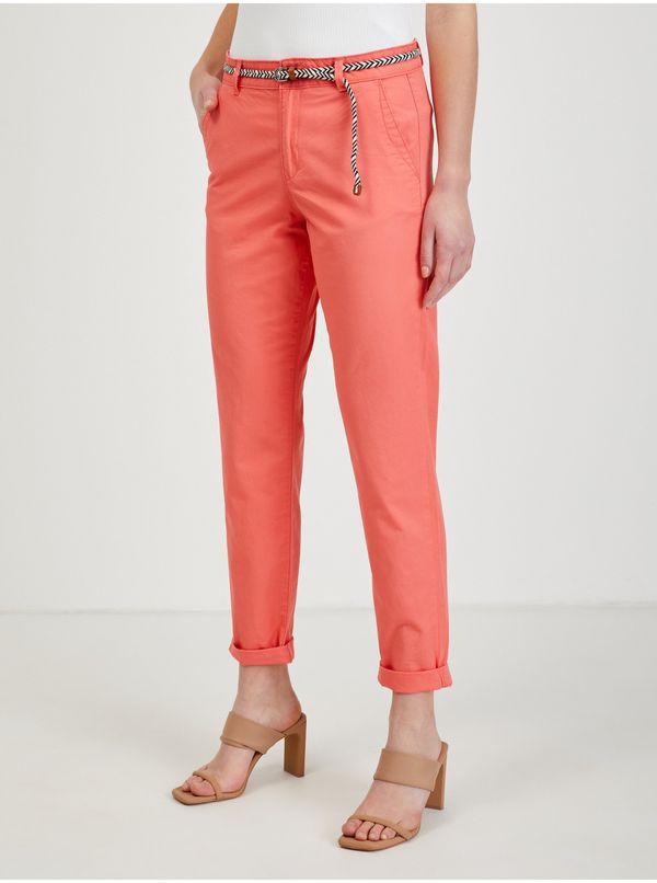 Orsay Women's coral chino pants ORSAY