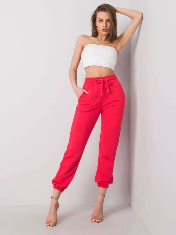 Fashionhunters Women's coral trousers RUE PARIS