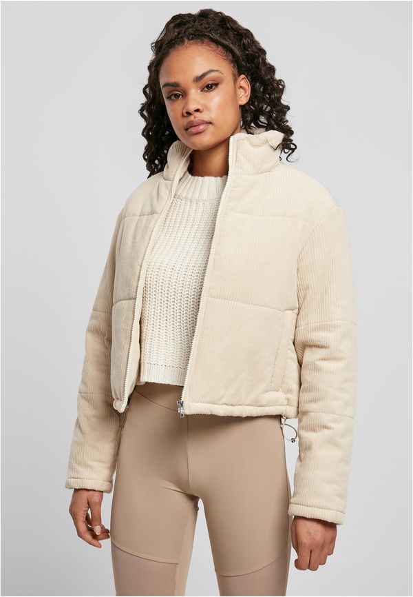 Urban Classics Women's corduroy jacket white sand