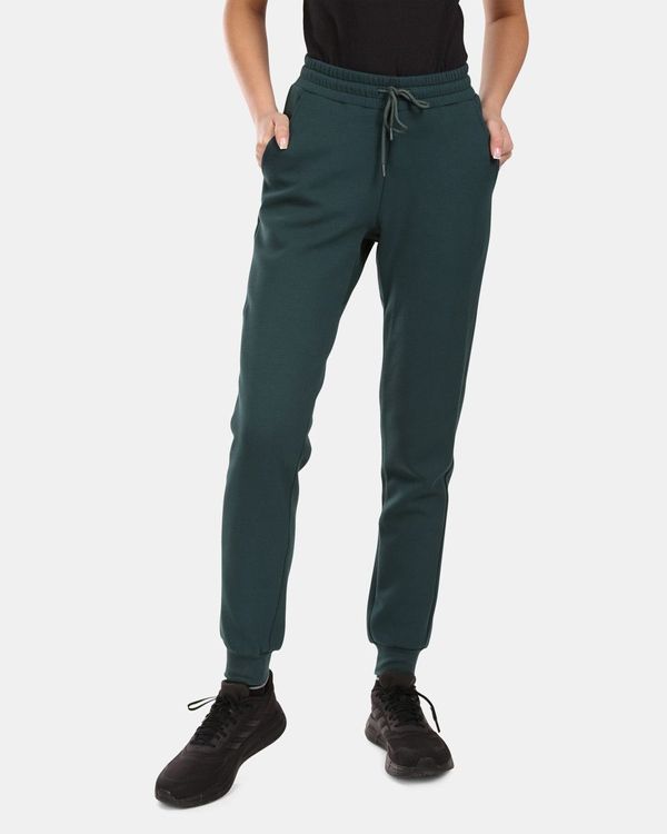 Kilpi Women's cotton sports sweatpants Kilpi MATTY-W Dark green